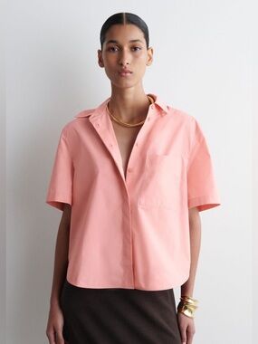COS Cropped Short-Sleeved Cotton Shirt